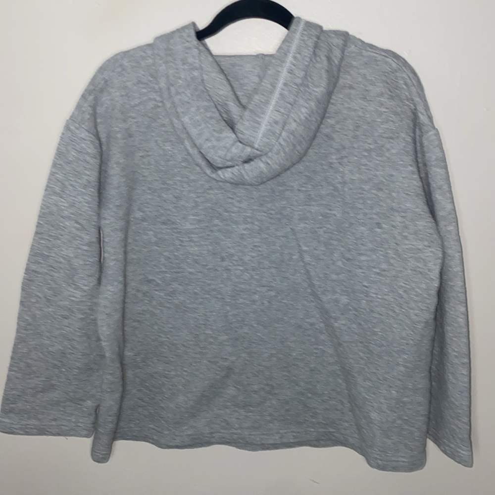 🐆J. Jill | Pure Jill Gray Hooded Pullover with Kangaroo Pocket, 1/4 zip! - Picture 9 of 12
